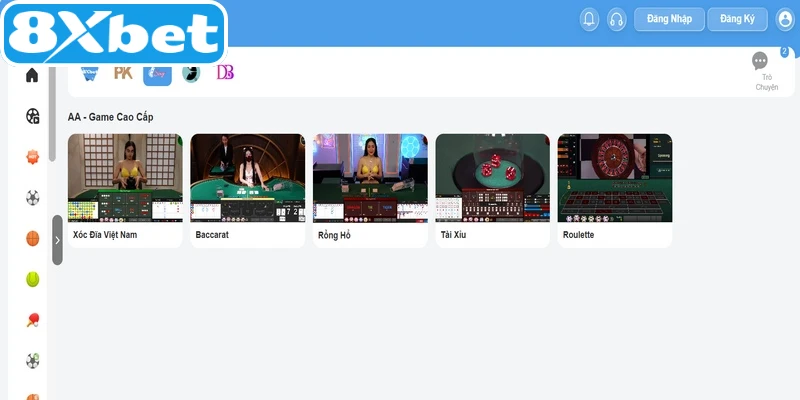 Hướng dẫn cách thức tham gia casino 8XBET đơn giản
